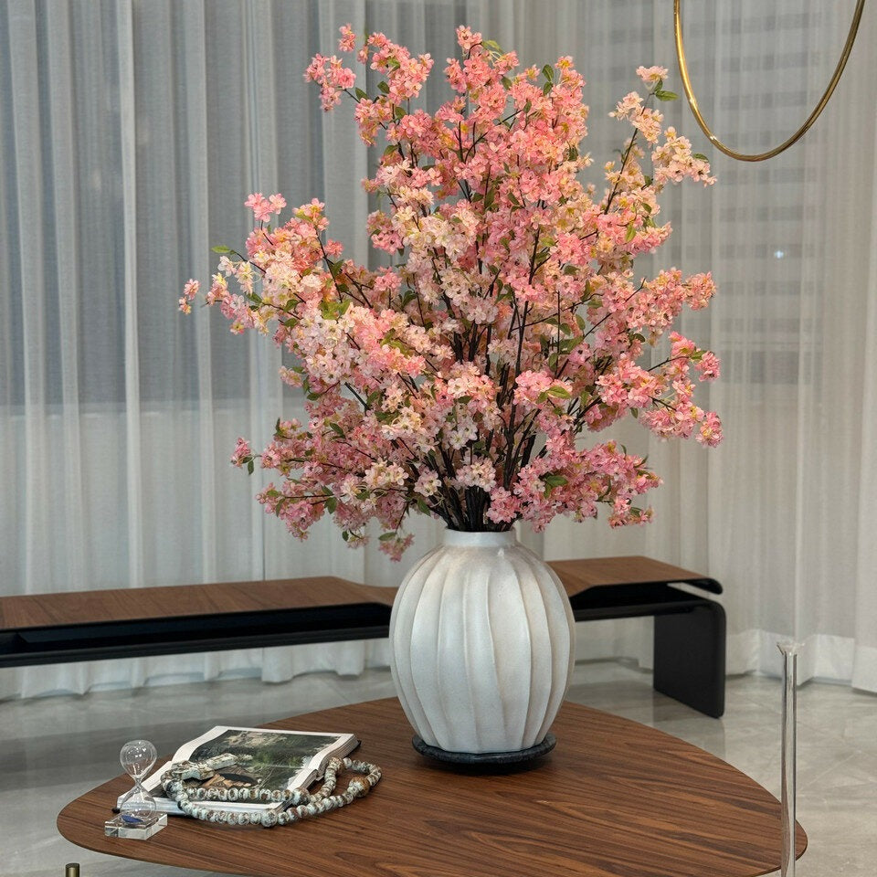 Astoria Vase with Pink Cherry Blossom